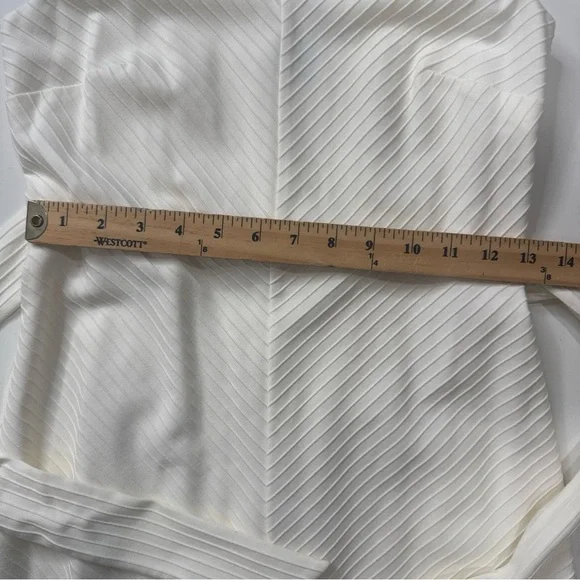 ANN TAYLOR Sleeveless Petites White Lined Dress Women's Sz 0P Zipped Back A0501 - Picture 8 of 8